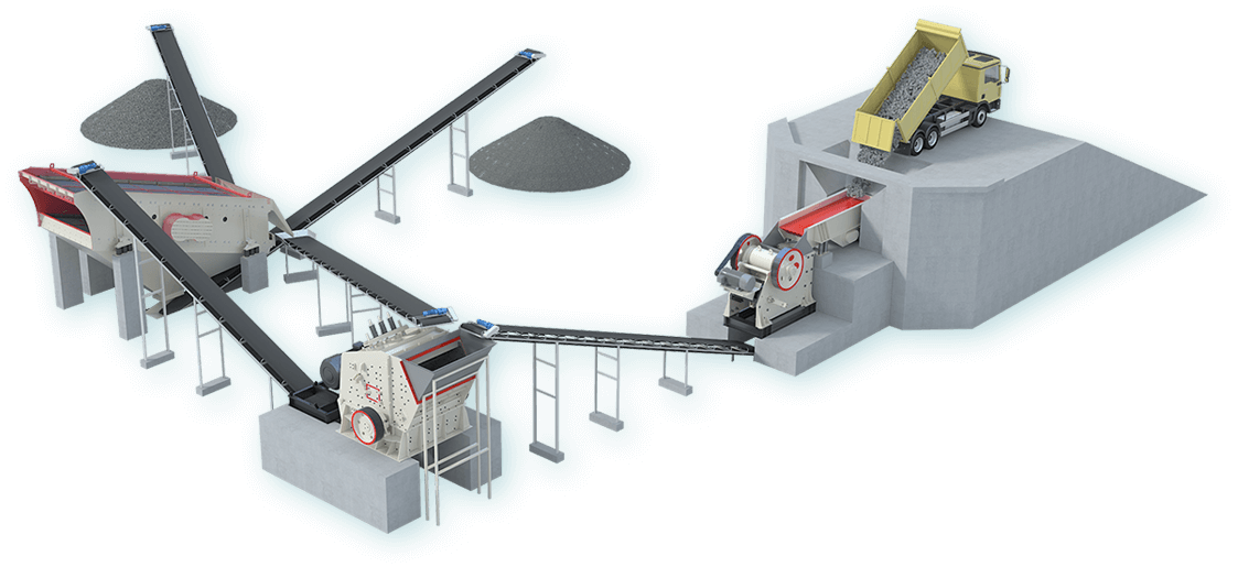 固定式建筑垃圾破碎生產(chǎn)線(xiàn)