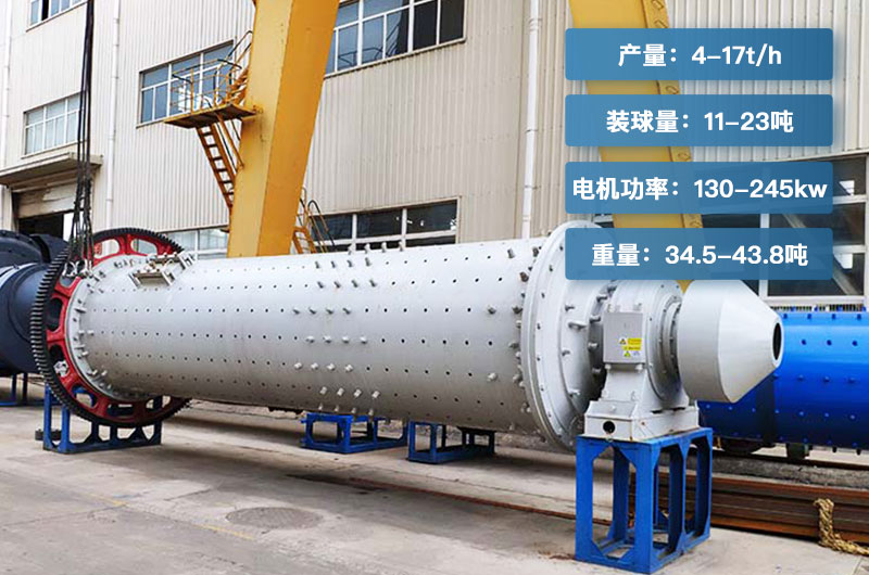 183球磨機(jī)一小時(shí)產(chǎn)量多少噸？有多重？各參數(shù)介紹