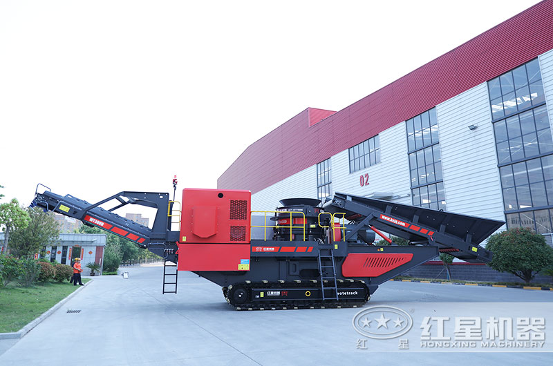 履帶式移動破碎站圖片，主機(jī)圓錐破