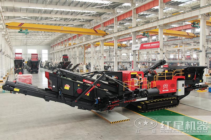 履帶式移動破碎車圖片，制造車間