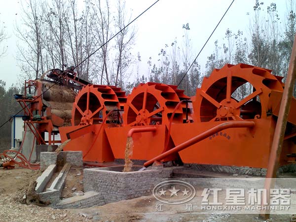 水洗砂設備工作現(xiàn)場