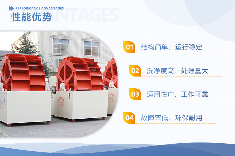 紅星輪式洗砂機(jī)性能優(yōu)勢